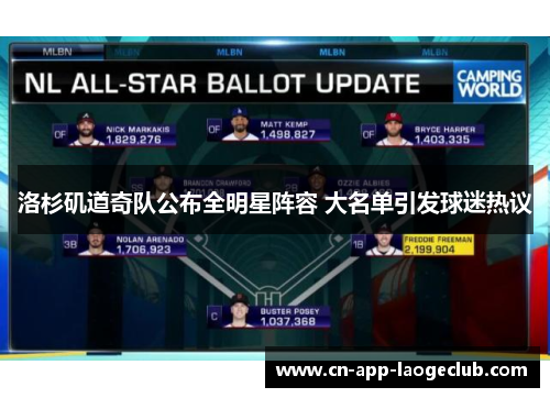 洛杉矶道奇队公布全明星阵容 大名单引发球迷热议